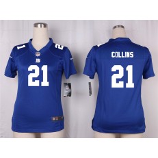 Women Nike New York Giants #21 Landon Collins Game Royal Blue Team Color NFL Jersey