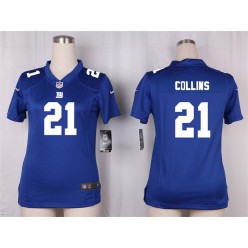 Women Nike New York Giants #21 Landon Collins Game Royal Blue Team Color NFL Jersey