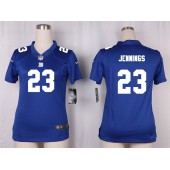 Women Nike New York Giants #23 Rashad Jennings Game Royal Blue Team Color NFL Jersey
