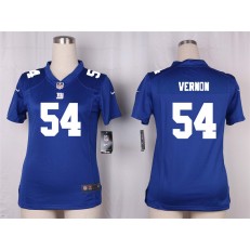 Women Nike New York Giants #54 Olivier Vernon Game Royal Blue Team Color NFL Jersey