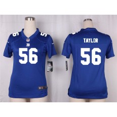 Women Nike New York Giants #56 Lawrence Taylor Game Royal Blue Team Color NFL Jersey