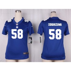 Women Nike New York Giants #58 Owa Odighizuwa Game Royal Blue Team Color NFL Jersey