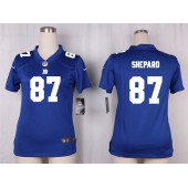 Women Nike New York Giants #87 Sterling Shepard Game Royal Blue Team Color NFL Jersey