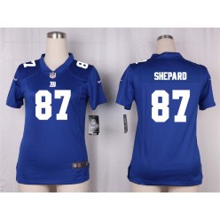 Women Nike New York Giants #87 Sterling Shepard Game Royal Blue Team Color NFL Jersey