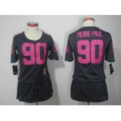 Women Nike New York Giants #90 Jason Pierre-Paul Breast Cancer Awareness Gray NFL Jersey