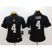 Women Nike Oakland Raiders #4 Derek Carr Black Vapor Untouchable NFL Limited Jersey