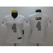 Women Nike Oakland Raiders #4 Derek Carr White Color Rush NFL Jersey