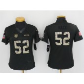 Women Nike Oakland Raiders #52 Khalil Mack Anthracite 2016 Salute to Service NFL Jersey