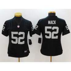 Women Nike Oakland Raiders #52 Khalil Mack Black Vapor Untouchable NFL Limited Jersey