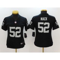 Women Nike Oakland Raiders #52 Khalil Mack Black Vapor Untouchable NFL Limited Jersey