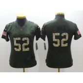 Women Nike Oakland Raiders #52 Khalil Mack Green Stitched NFL Salute to Service Jersey