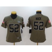 Women Nike Oakland Raiders #52 Khalil Mack Olive 2017 Salute To Service Limited NFL Jersey