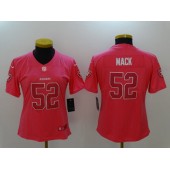 Women Nike Oakland Raiders #52 Khalil Mack Pink Stitched NFL Limited Jersey