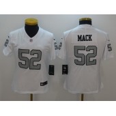 Women Nike Oakland Raiders #52 Khalil Mack White Color Rush NFL Jersey