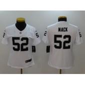 Women Nike Oakland Raiders #52 Khalil Mack White Vapor Untouchable NFL Limited Jersey