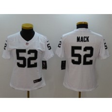 Women Nike Oakland Raiders #52 Khalil Mack White Vapor Untouchable NFL Limited Jersey