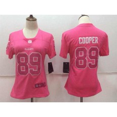 Women Nike Oakland Raiders #89 Amari Cooper Pink Stitched NFL Limited Rush Fashion Jersey