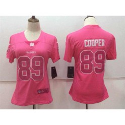 Women Nike Oakland Raiders #89 Amari Cooper Pink Stitched NFL Limited Rush Fashion Jersey