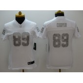 Women Nike Oakland Raiders #89 Amari Cooper White Stitched NFL Limited Platinum Jersey