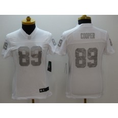 Women Nike Oakland Raiders #89 Amari Cooper White Stitched NFL Limited Platinum Jersey