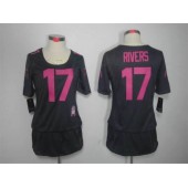 Women Nike San Diego Chargers #17 Philip Rivers Breast Cancer Awareness Gray NFL Jersey