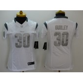 Women Nike St. Louis Rams #30 Todd Gurley White Platinum NFL Limited Jersey