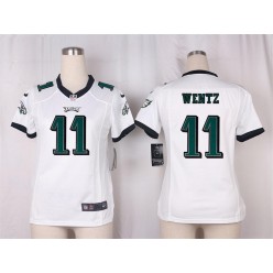 Women Nike Philadelphia Eagles #11 Carson Wentz Game White NFL Jersey