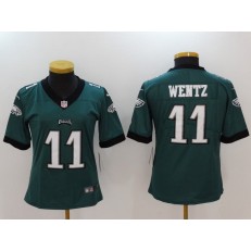 Women Nike Philadelphia Eagles #11 Carson Wentz Midnight Green Vapor Untouchable Limited NFL Jersey