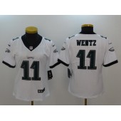 Women Nike Philadelphia Eagles #11 Carson Wentz White Vapor Untouchable NFL Jersey