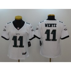 Women Nike Philadelphia Eagles #11 Carson Wentz White Vapor Untouchable NFL Jersey