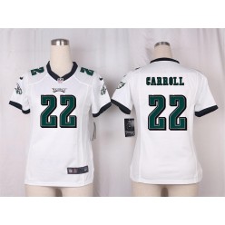 Women Nike Philadelphia Eagles #22 Nolan Carroll Game White NFL Jersey