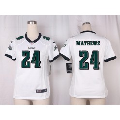 Women Nike Philadelphia Eagles #24 Ryan Mathews Game White NFL Jersey