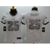 Women Nike Philadelphia Eagles #25 LeSean McCoy White Platinum NFL Limited Jersey