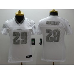 Women Nike Philadelphia Eagles #29 DeMarco Murray White Platinum NFL Limited Jersey