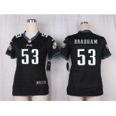 Women Nike Philadelphia Eagles #53 Nigel Bradham Game Black Alternate NFL Jersey