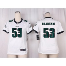 Women Nike Philadelphia Eagles #53 Nigel Bradham Game White NFL Jersey