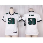 Women Nike Philadelphia Eagles #58 Jordan Hicks Game White NFL Jersey