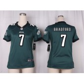 Women Nike Philadelphia Eagles #7 Bradford Game Midnight Green Team Color NFL Jersey
