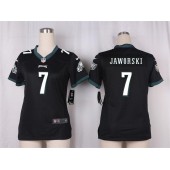 Women Nike Philadelphia Eagles #7 Ron Jaworski Game Black Alternate NFL Jersey