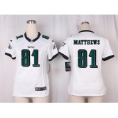 Women Nike Philadelphia Eagles #81 Jordan Matthews Game White NFL Jersey