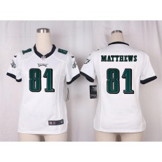 Women Nike Philadelphia Eagles #81 Jordan Matthews Game White NFL Jersey