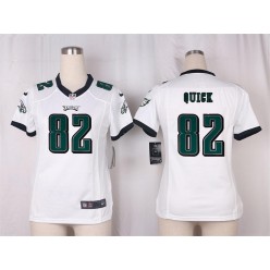 Women Nike Philadelphia Eagles #82 Mike Quick Game White NFL Jersey