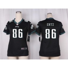Women Nike Philadelphia Eagles #86 Zach Ertz Game Black Alternate NFL Jersey