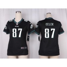 Women Nike Philadelphia Eagles #87 Brent Celek Game Black Alternate NFL Jersey
