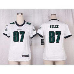 Women Nike Philadelphia Eagles #87 Brent Celek Game White NFL Jersey