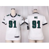 Women Nike Philadelphia Eagles #91 Fletcher Cox Game White NFL Jersey