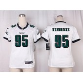 Women Nike Philadelphia Eagles #95 Mychal Kendricks Game White NFL Jersey