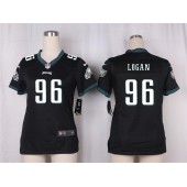 Women Nike Philadelphia Eagles #96 Bennie Logan Game Black Alternate NFL Jersey