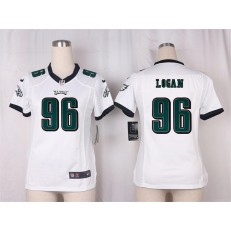 Women Nike Philadelphia Eagles #96 Bennie Logan Game White NFL Jersey