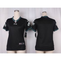 Women Nike Philadelphia Eagles Blank Game Black Alternate NFL Jersey